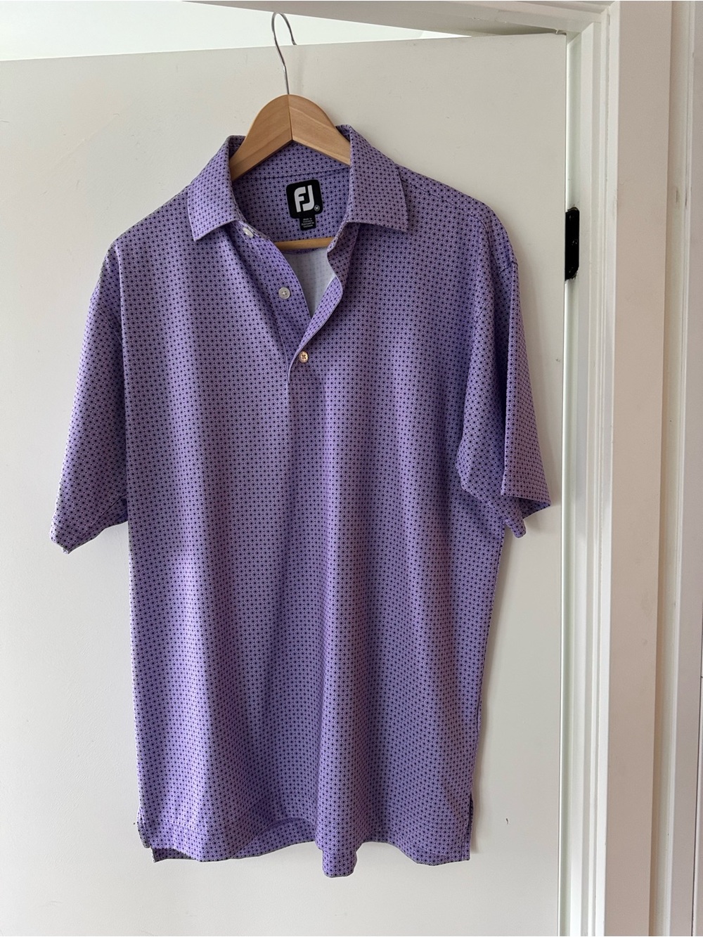 FootJoy Lavender Geometric Short-Sleeve Golf Polo